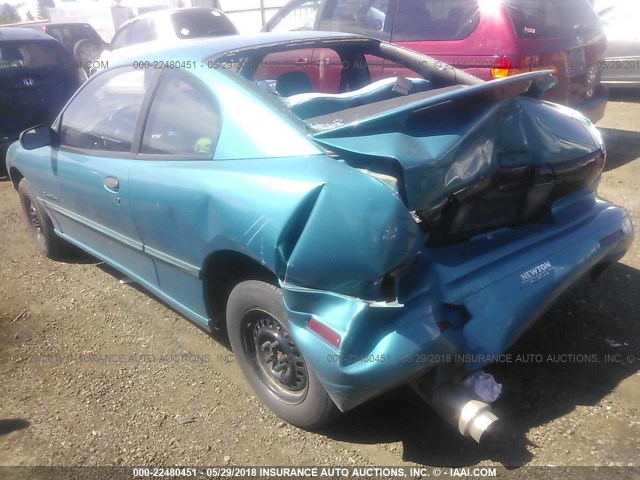 1G2JB1241T7562784 - 1996 PONTIAC SUNFIRE SE Light Blue photo 3