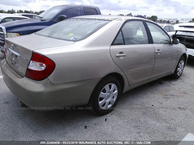 4T1BE32K84U799420 - 2004 TOYOTA CAMRY LE/XLE/SE 金色 照片 4