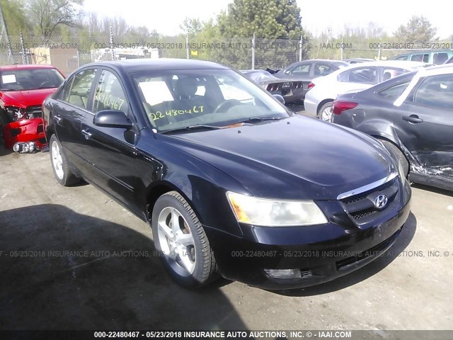 5NPEU46F96H131338 - 2006 HYUNDAI SONATA GLS/LX BLACK photo 1