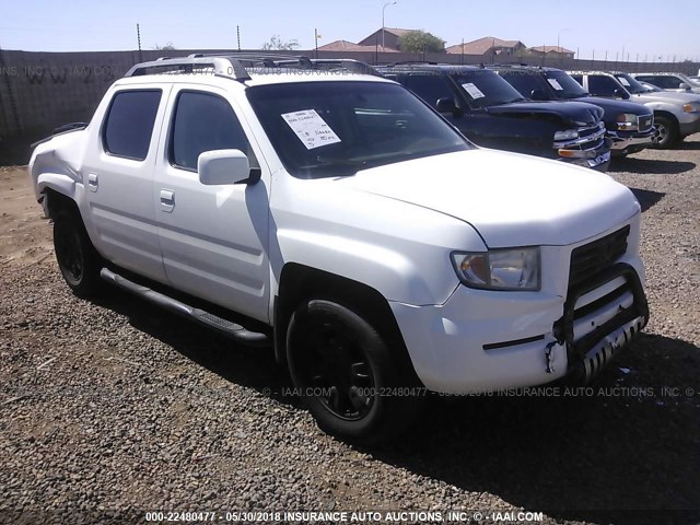 2HJYK16526H572502 - 2006 HONDA RIDGELINE RTL WHITE photo 1