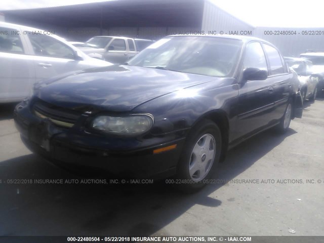 1G1NE52JX16227889 - 2001 CHEVROLET MALIBU LS შავი ფოტო 2