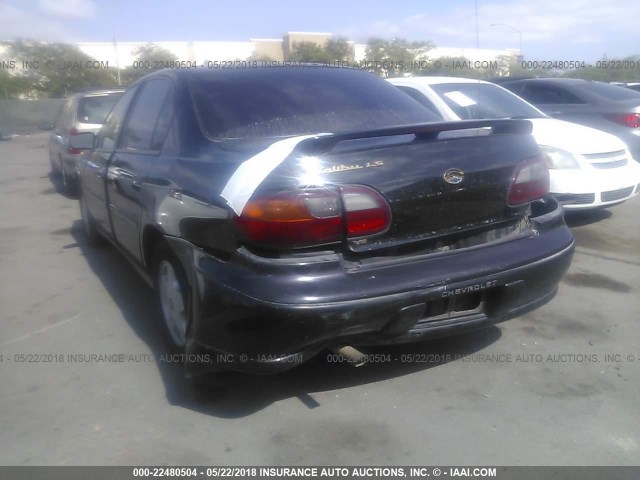 1G1NE52JX16227889 - 2001 CHEVROLET MALIBU LS შავი ფოტო 3