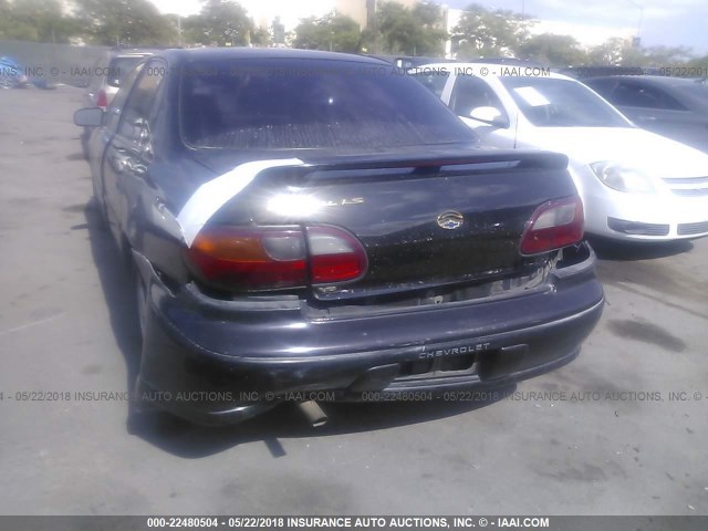 1G1NE52JX16227889 - 2001 CHEVROLET MALIBU LS შავი ფოტო 6