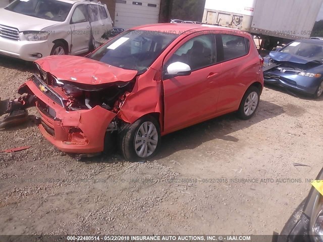 KL8CD6SA0JC422532 - 2018 CHEVROLET SPARK 1LT PINK photo 2