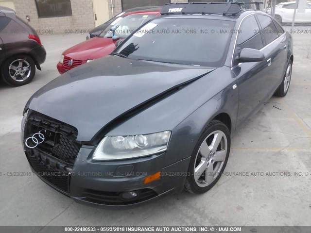 WAUEH74F28N038055 - 2008 AUDI A6 S-LINE 3.2 QUATTRO GRAY photo 2