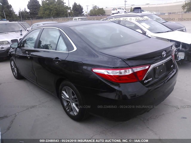 4T1BF1FK2FU039904 - 2015 TOYOTA CAMRY LE/XLE/SE/XSE BLACK photo 3