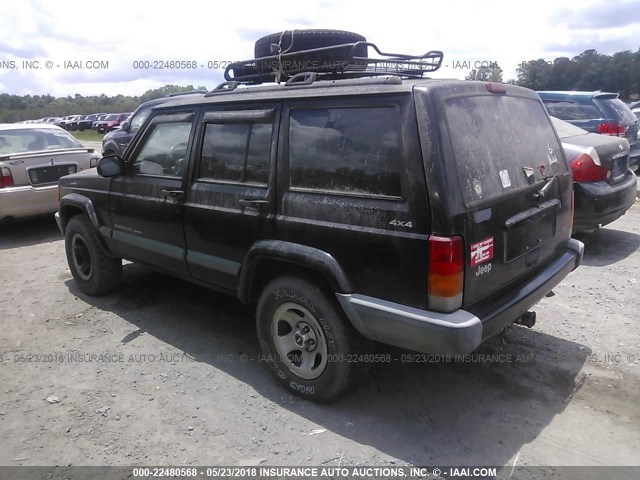 1J4FF68SXXL630922 - 1999 JEEP CHEROKEE SPORT/CLASSIC BLACK photo 3