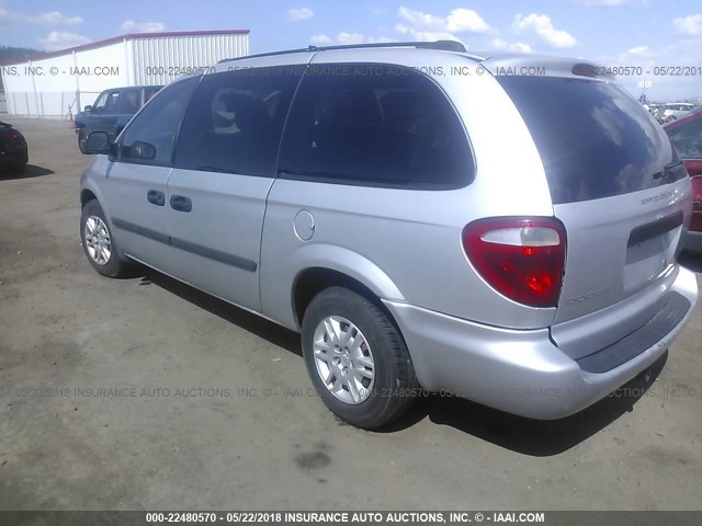 1D4GP24R55B289955 - 2005 DODGE GRAND CARAVAN SE SILVER photo 3