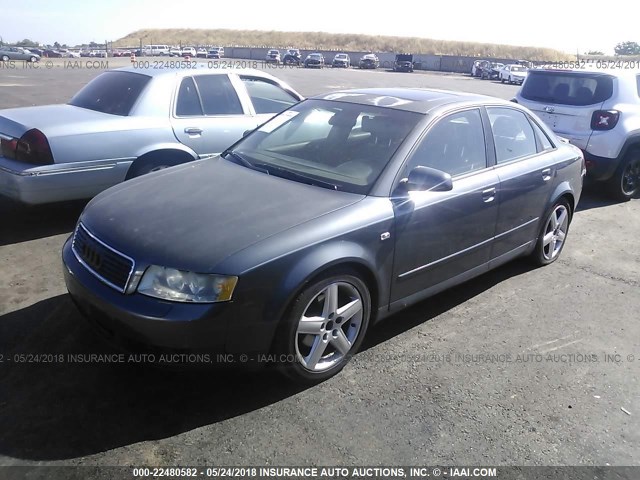 WAULC68E33A267698 - 2003 AUDI A4 1.8T QUATTRO GRAY photo 2