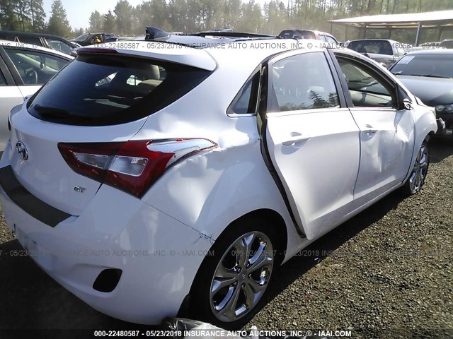 KMHD35LH7EU159844 - 2014 HYUNDAI ELANTRA GT WHITE photo 4