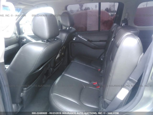 5N1AR18U68C658886 - 2008 NISSAN PATHFINDER S/LE/SE GRAY photo 8