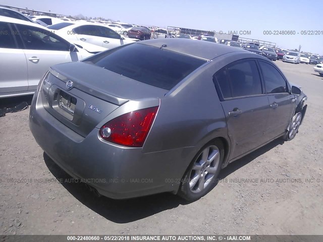 1N4BA41E94C835306 - 2004 NISSAN MAXIMA SE/SL GRAY photo 4