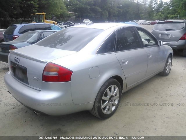 WAUCD64BX4N103593 - 2004 AUDI A6 S-LINE QUATTRO SILVER photo 4