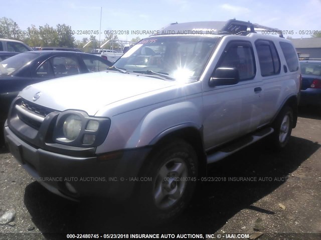 5N1ED28T63C636750 - 2003 NISSAN XTERRA XE/SE SILVER photo 2