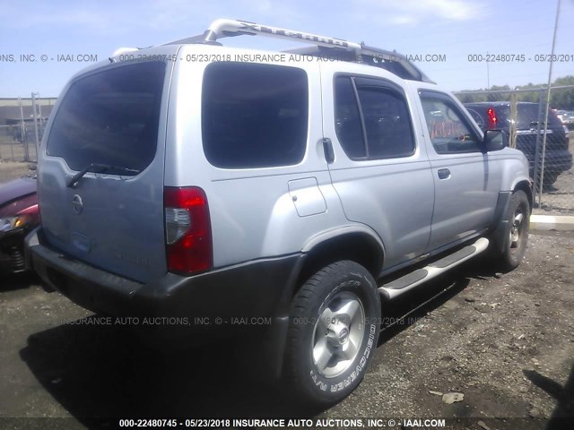 5N1ED28T63C636750 - 2003 NISSAN XTERRA XE/SE SILVER photo 4