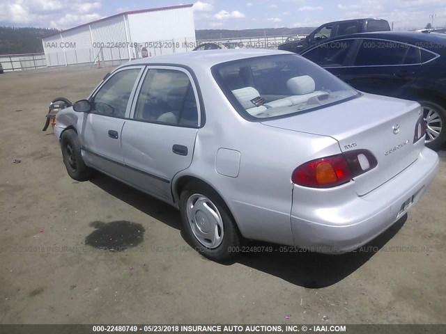 1NXBR12E5YZ375816 - 2000 TOYOTA COROLLA VE/CE/LE SILVER photo 3