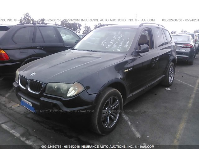 WBXPA73424WB23651 - 2004 BMW X3 2.5I BLACK photo 2