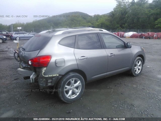 JN8AS58T99W054566 - 2009 NISSAN ROGUE S/SL GRAY photo 4