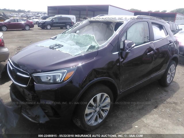 KL4CJESB5JB630408 - 2018 BUICK ENCORE PREFERRED Күлгін фото 2