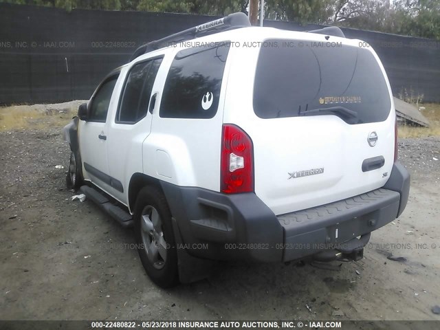 5N1AN08U86C509219 - 2006 NISSAN XTERRA OFF ROAD/S/SE WHITE photo 3