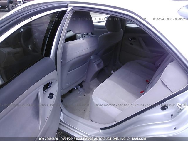 4T1BE46K28U214367 - 2008 TOYOTA CAMRY CE/LE/XLE/SE SILVER photo 8