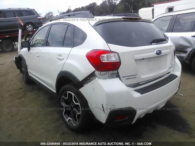 JF2GPAFC0F8264011 - 2015 SUBARU XV CROSSTREK 2.0 PREMIUM WHITE photo 3