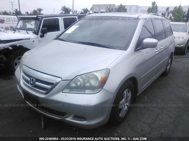 5FNRL38766B422107 - 2006 HONDA ODYSSEY EXL SILVER photo 2