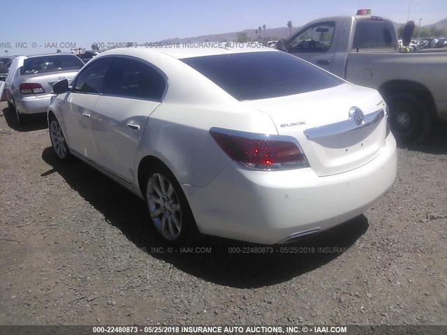 1G4GE5GV4AF168099 - 2010 BUICK LACROSSE CXS WHITE photo 3