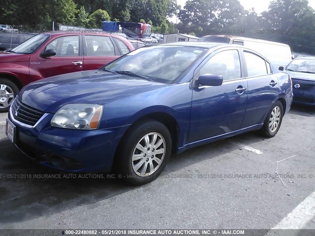 4A3AB36F99E016688 - 2009 MITSUBISHI GALANT ES BLUE photo 2