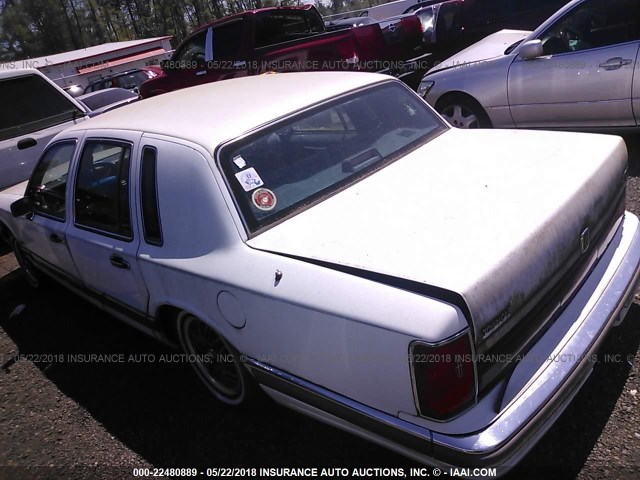 1LNLM81F0LY682074 - 1990 LINCOLN TOWN CAR WHITE photo 3