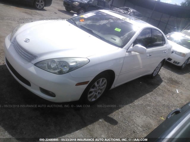 JTHBF30G230108161 - 2003 LEXUS ES 300 WHITE photo 2