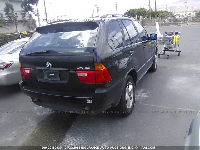 5UXFA53553LV98163 - 2003 BMW X5 3.0I BLACK photo 4