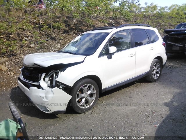 JF2SJAWC0FH801343 - 2015 SUBARU FORESTER 2.5I TOURING WHITE photo 2