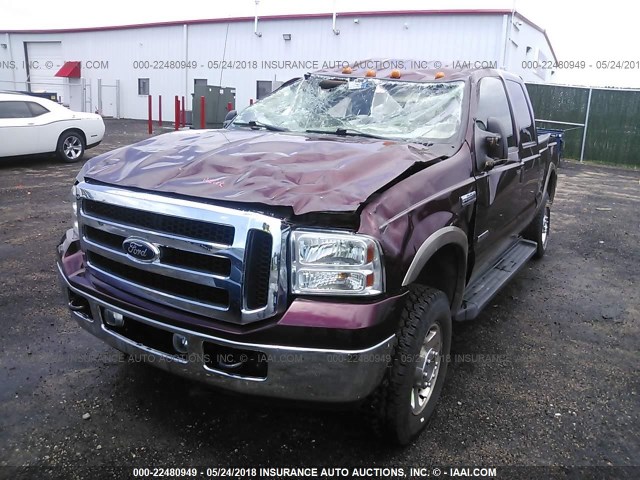 1FTSW21PX6EA30746 - 2006 FORD F250 SUPER DUTY MAROON photo 2