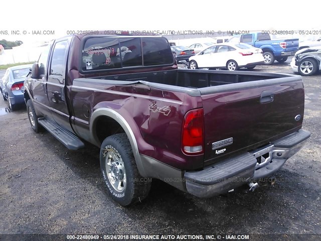 1FTSW21PX6EA30746 - 2006 FORD F250 SUPER DUTY MAROON photo 3