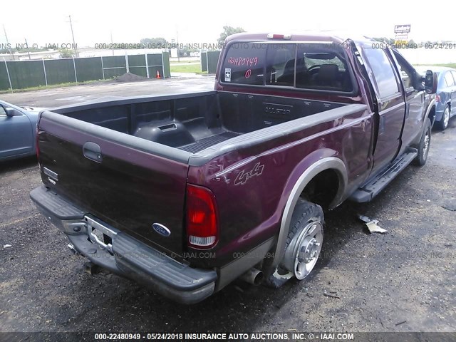 1FTSW21PX6EA30746 - 2006 FORD F250 SUPER DUTY MAROON photo 4
