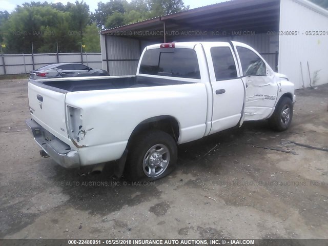 3D7KR28C86G289356 - 2006 DODGE RAM 2500 ST/SLT WHITE photo 4