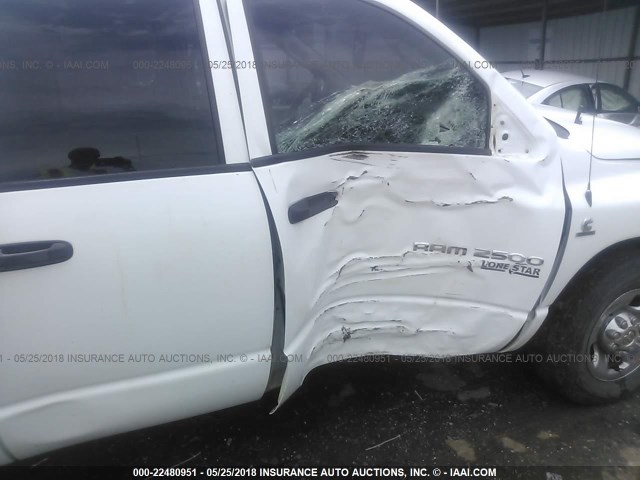 3D7KR28C86G289356 - 2006 DODGE RAM 2500 ST/SLT 白色 照片 6