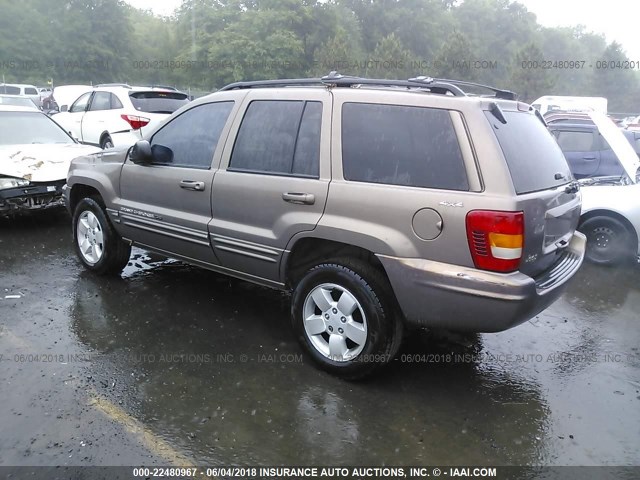 1J4GW58N91C629745 - 2001 JEEP GRAND CHEROKEE LIMITED BROWN photo 3