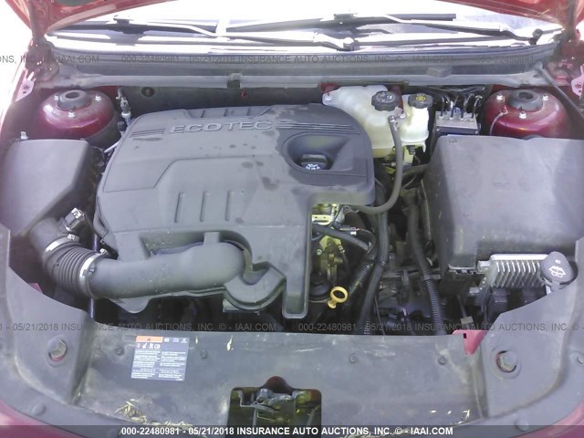 1G1ZC5E03CF288207 - 2012 CHEVROLET MALIBU 1LT 栗色 照片 10