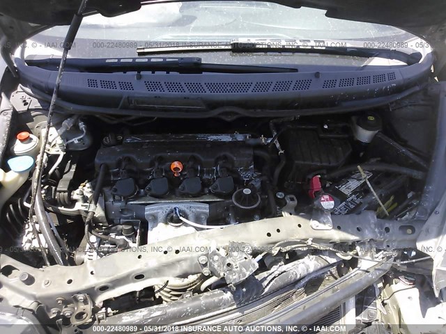2HGFG12918H542823 - 2008 HONDA CIVIC EXL GOLD photo 10