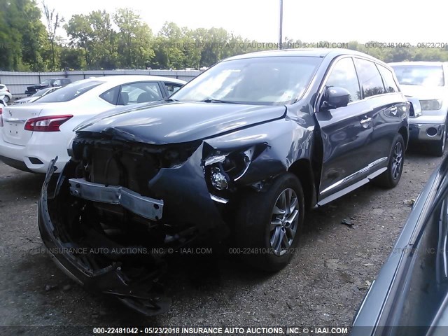 5N1AL0MN4DC323985 - 2013 INFINITI JX35 GRAY photo 2