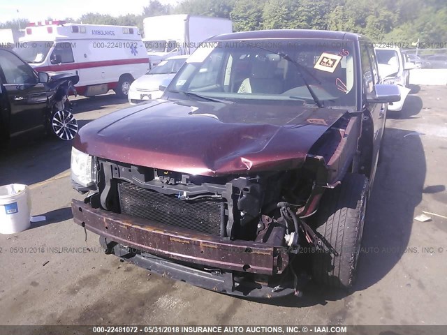 2FMDK53C89BA28084 - 2009 FORD FLEX LIMITED BURGUNDY photo 6