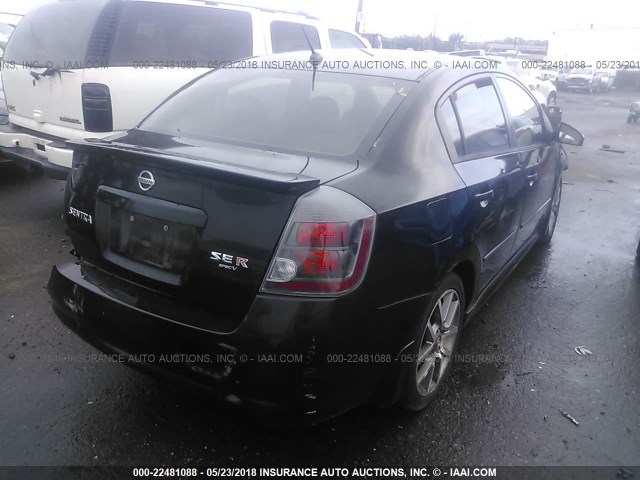 3N1CB61E27L693786 - 2007 NISSAN SENTRA SE-R SPEC V BLACK photo 4