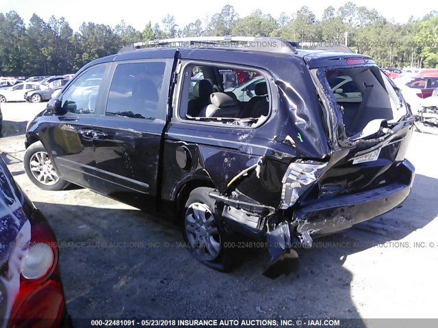 KNDMB233X66051573 - 2006 KIA SEDONA EX/LX BLACK photo 3