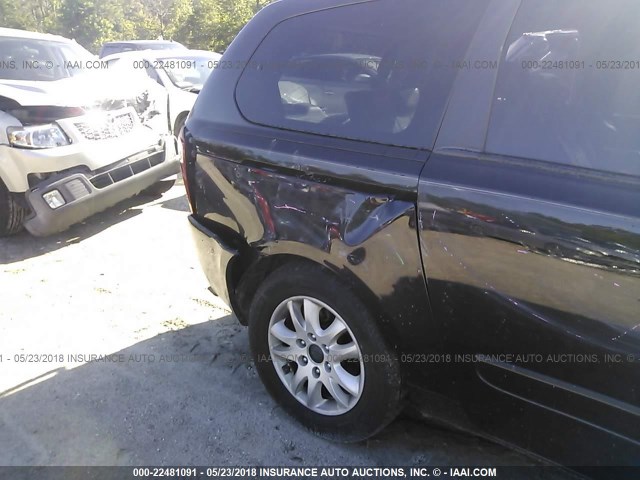 KNDMB233X66051573 - 2006 KIA SEDONA EX/LX BLACK photo 6