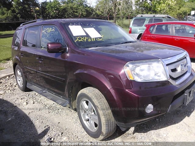 5FNYF4H79BB023243 - 2011 HONDA PILOT EXLN MAROON photo 1