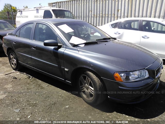 YV1RS592262517553 - 2006 VOLVO S60 2.5T GRAY photo 1