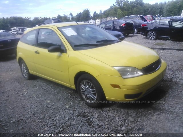 3FAFP31N35R126397 - 2005 FORD FOCUS ZX3 YELLOW photo 1