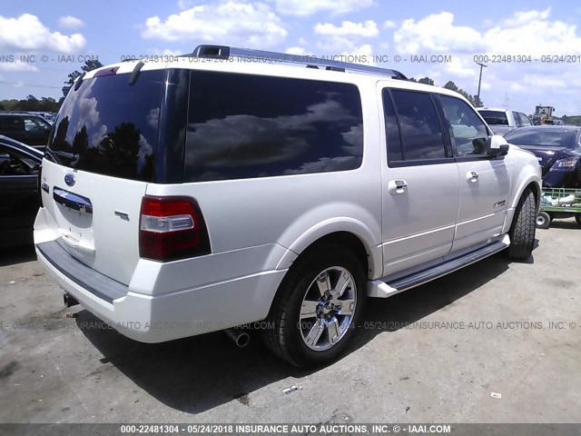 1FMFK19537LA33149 - 2007 FORD EXPEDITION EL LIMITED WHITE photo 4